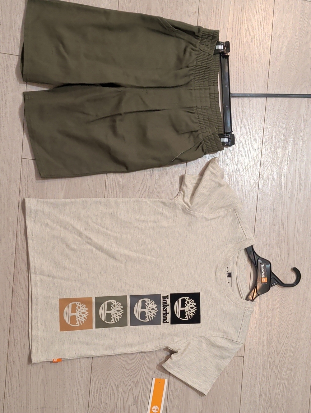 Retail $60 Timeberland Boy Cotton Tee & Khaki Short Set